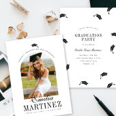 Afstudeerder Pet Arch Foto Elegant Script Afstuder Aankondiging