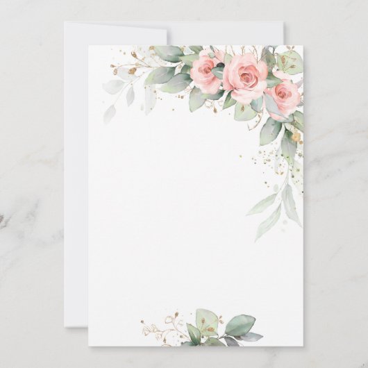 Afstudeerder Pet, Blush Flowers Afstuderen Kaart (Achterkant)