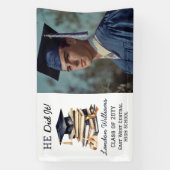 Afstudeerder Pet | Boeken Afstuderen Foto Hij deed Spandoek (Verticaal)