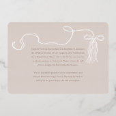 Afstudeerder Pet Bow & Tassel Fotocollage Aankondi Folie Uitnodiging (Achterkant)