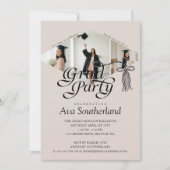 Afstudeerder Pet Bow Tassel Photo Collage Graduati Kaart (Voorkant)