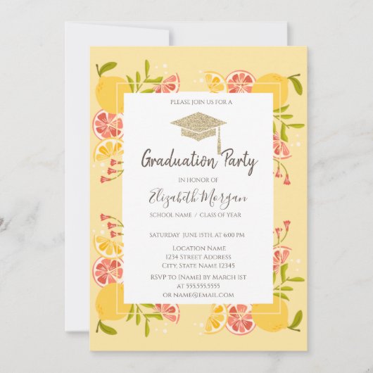 Afstudeerder Pet, Citrus Afstuderen Kaart (Voorkant)