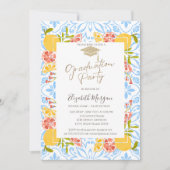 Afstudeerder Pet, Citrus Mediterraan Blauw Afstude Kaart (Voorkant)