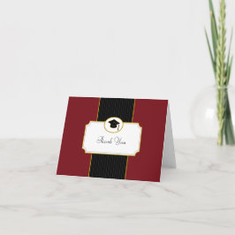 Afstudeerder Pet Dank u kaart: Rood Bedankkaart