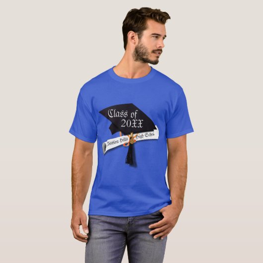 Afstudeerder Pet Diploma Afstuderen T-shirt (Voorkant volledig)