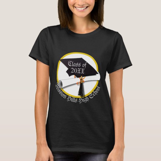 Afstudeerder Pet Diploma Afstuderen T-shirt (Voorkant)