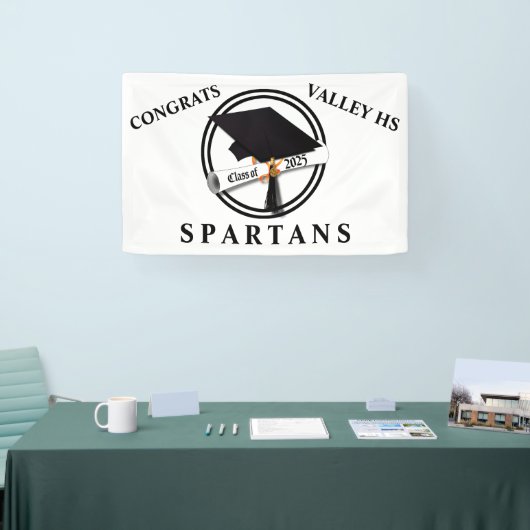 Afstudeerder Pet Diploma Circle Class van 2025 Spandoek
