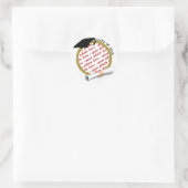 Afstudeerder Pet Diploma Foto Afstuderen Ronde Sticker (Tas)