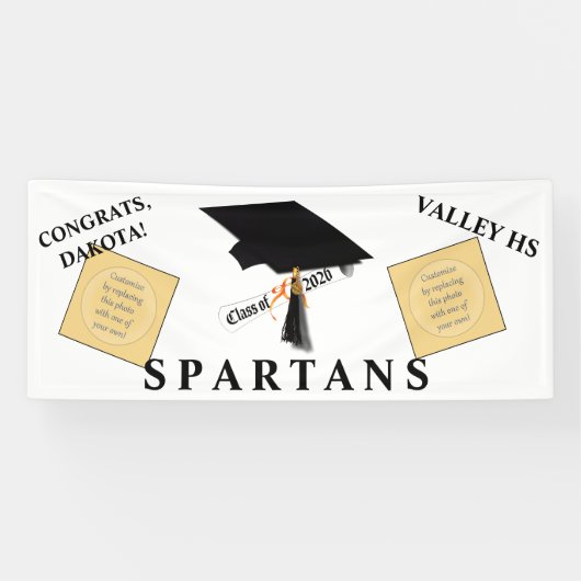 Afstudeerder Pet Diploma Klasse van 2026 Spandoek (Horizontaal)