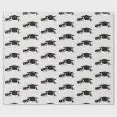 Afstudeerder Pet Diploma (zwart) Afstuderen Cadeaupapier (Vlak)