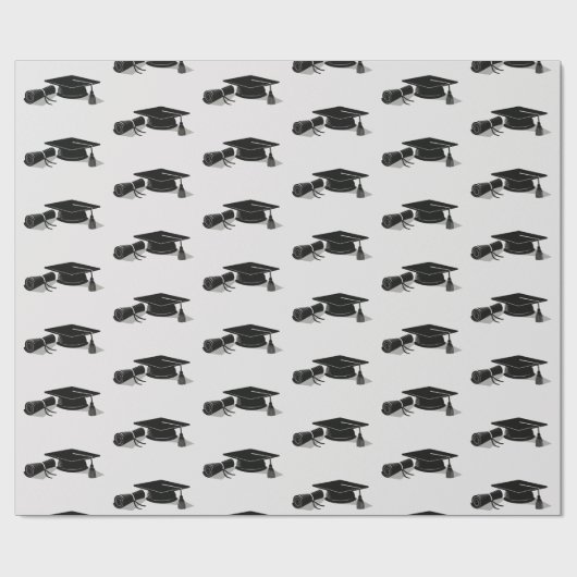 Afstudeerder Pet Diploma (zwart) Afstuderen Cadeaupapier (Vlak)