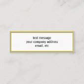 Afstudeerder Pet Diploma - zwart & goud Mini Visitekaartje (Achterkant)