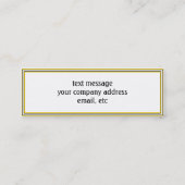 Afstudeerder Pet Diploma - zwart & goud Mini Visitekaartje (Achterkant)