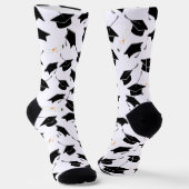 Afstudeerder Pet Diploma's Patroon Afstuderen Sokken (Gebogen)