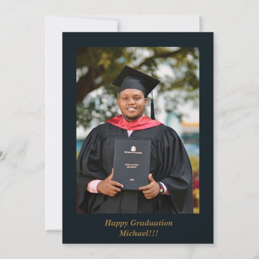 Afstudeerder Pet en Afstuderen boeken Aankondiging (Voorkant)