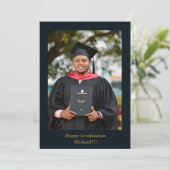 Afstudeerder Pet en Afstuderen boeken Aankondiging (Staand voorkant)