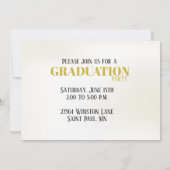 Afstudeerder Pet en bladeren Foto-uitnodiging Kaart (Achterkant)