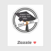 Afstudeerder Pet en Diploma 2025 Afstuderen Sticker (Vel)