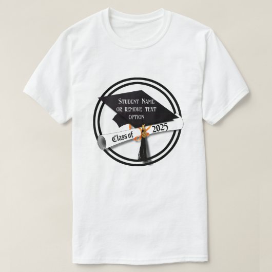 Afstudeerder Pet en Diploma 2025 Afstuderen T-shirt (Design voorkant)