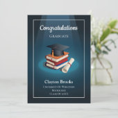 Afstudeerder Pet en diploma afstudeerfeest Kaart (Staand voorkant)