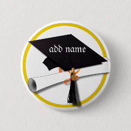 Afstudeerder Pet en diplomaat Ronde Button 5,7 Cm