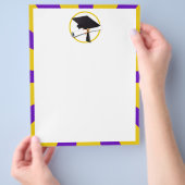 Afstudeerder Pet en diplomatie - Paarse en goudsch Flyer (Hand)