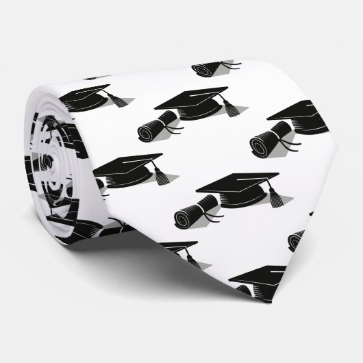 Afstudeerder Pet en diplomatiek Afstuderen Stropdas (Opgerold)