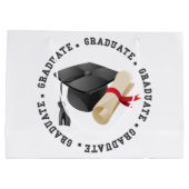 Afstudeerder Pet en graads tas Groot Cadeauzakje (Achterkant)