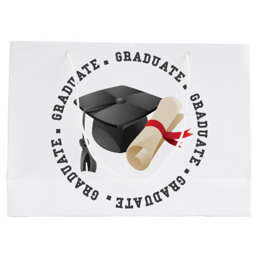 Afstudeerder Pet en graads tas Groot Cadeauzakje (Achterkant)