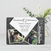 Afstudeerder Pet en Tassel Twin Foto Kaart (Staand voorkant)