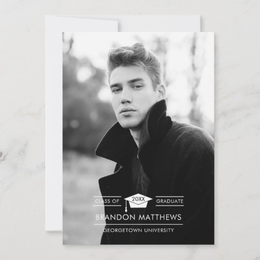 Afstudeerder Pet Foto Afstuderen Aankondiging (Voorkant)