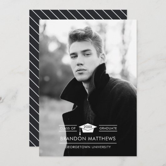 Afstudeerder Pet Foto Afstuderen Aankondiging (Voorkant / Achterkant)