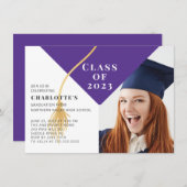 Afstudeerder Pet Foto Afstuderen Uitnodiging (Voorkant / Achterkant)