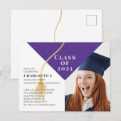 Afstudeerder Pet Foto Afstuderen Uitnodiging (Voorkant / Achterkant)