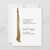 Afstudeerder pet Gouden kwastje Verticaal Foto Afs Bedankkaart (Achterkant)