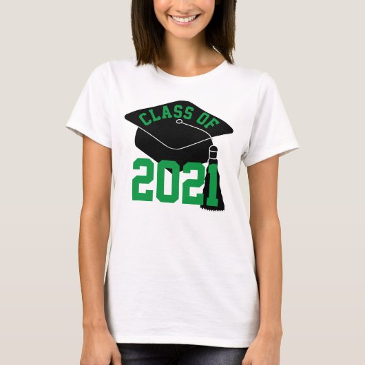Afstudeerder Pet Groene Klasse van 2024 T-Shirt (Voorkant)