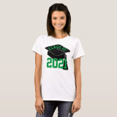 Afstudeerder Pet Groene Klasse van 2024 T-Shirt (Voorkant volledig)