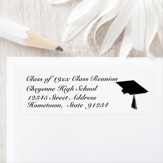 Afstudeerder Pet High School Reunion Etiket (Insitu)