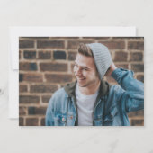 AFSTUDEERDER Pet jaar Afstuderen zwart Gold Photo Aankondiging (Achterkant)