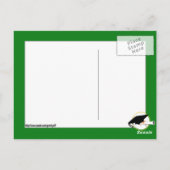 Afstudeerder Pet Kantelen met schoolkleuren Groen  Briefkaart (Achterkant)