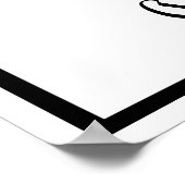 Afstudeerder Pet Kantelen met schoolkleuren Poster (Hoek)