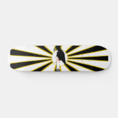 Afstudeerder Pet kantelen met schoolkleuren zwart  Skateboard (Horizontaal)