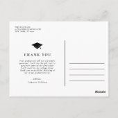 Afstudeerder Pet Klassiek Groen Afstuderen Dank u  Briefkaart (Achterkant)