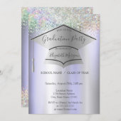 Afstudeerder Pet, Kleurrijke Confetti Violet Afstu Kaart (Voorkant / Achterkant)