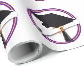 Afstudeerder Pet met diploma's - Schoolkleuren Paa Cadeaupapier (Rol Hoek)