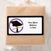 Afstudeerder Pet met diploma's - Schoolkleuren Paa Etiket (Insitu)