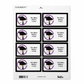 Afstudeerder Pet met diploma's - Schoolkleuren Paa Etiket (Full Sheet)