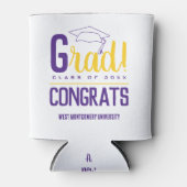 Afstudeerder Pet Paars Geel Blikjeskoeler (Voorkant)