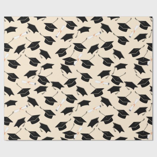 Afstudeerder Pet Pattern Afstuderen Cadeaupapier (Vlak)