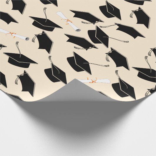 Afstudeerder Pet Pattern Afstuderen Cadeaupapier (Hoek)
